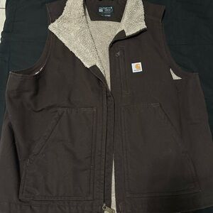 Carhartt Brown Sherpa-Lined Vest